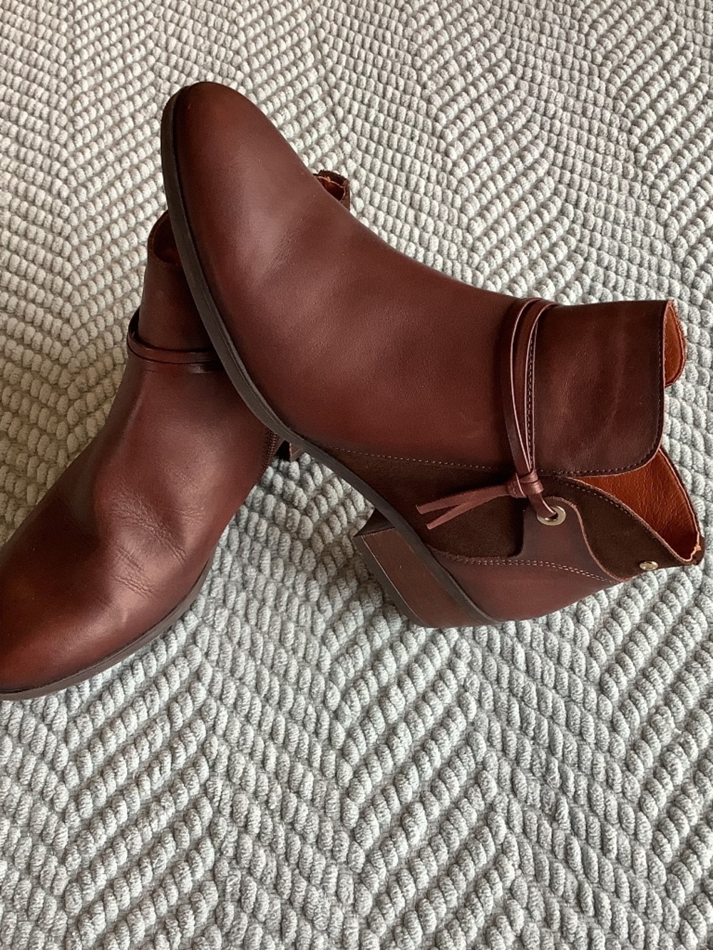 PIKOLINOS SIZE 41 / 10  BROWN LEATHER & SUEDE BOOTS